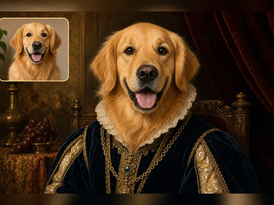 Renaissance Noble Portrait pet portrait template preview